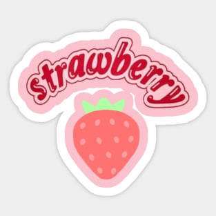 Strawberry t-shirt Sticker